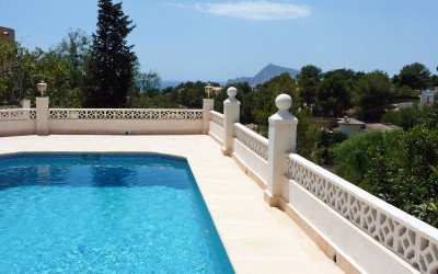 Villa til leie med vakker havutsikt i Altea Costa Blanca